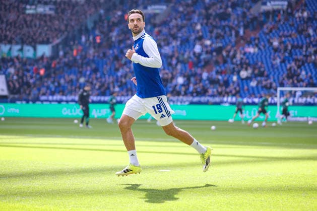 15 03 2026, Football, FC Schalke 04 Hannover 96, Matchday 26, 2 Fußball Bundesliga, Veltins Arena Gelsenkirchen, Season 2025 2026 Kenan Karaman Schalke04 19 DFB regulations prohibit any use of photographs as image sequences and or quasi video Nordrhein Westfalen Germany