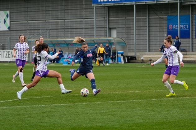 Google Pixel Frauen Bundesliga TSG Hoffenheim vs SGS Essen, Dietmar Hopp Stadion, 15 03 2026 Goal shot and goal scorer by Janna Grimm TSG Hoffenheim Frauen, 26 , Goal for 3 0 for TSG Hoffenheim Frauen Google Pixel Frauen Bundesliga TSG Hoffenheim vs SGS Essen, Dietmar Hopp Stadion, 15 03 2026 DFB DFL REGULATIONS PROHIBIT ANY USE OF PHOTOGRAPHS AS IMAGE SEQUENCES AND OR QUASI VIDEO Copyright: xBEAUTILUSxSPORTS Hillx