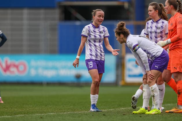 GER, Hoffenheim, TSG Hoffenheim vs SGS Essen, Google Pixel Womens Bundesliga, Football, DFB, Season 2025 2026, Dietmar Hopp Stadium, 20 Matchday in picture Disappointment and frustration at Beke Sterner SGS Essen Women 19 after the defeat in Hoffenheim, Emotions DFB DFL REGULATIONS PROHIBIT ANY USE OF PHOTOGRAPHS AS IMAGE SEQUENCES AND OR QUASI VIDEO, 15 03 2026 Copyright: HMBxMedia HendrikxHamelau