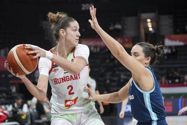 Hungary v Argentina - FIBA Women’s World Cup Qualifiers ISTANBUL, TURKIYE - MARCH 15: Hungary’s Virag Takacs-Kiss (2) and Argentina’s Flor Martinez (R) battle for the ball during the FIBA Women’s World Cup Qualifiers Group C match between Hungary and Argentina at the TurkcFIBA, FIBA Women’s World Cup, FIBA Qualifiers, Basketball, Women’s Basketball, Hungary, Argentina, Hungary vs Argentina, Istanbul, Turkiye, Turkcell Basketball Development Center, Sports Photography, Photojournalism, Basketball Gameell Basketball Development Center in Istanbul, Turkiye on March 15, 2026. Beyza Comert Anadolu Istanbul Turkey. Editorial use only. Please get in touch for any other usage.  Copyright: x2026xAnadoluxBeyzaxComertx