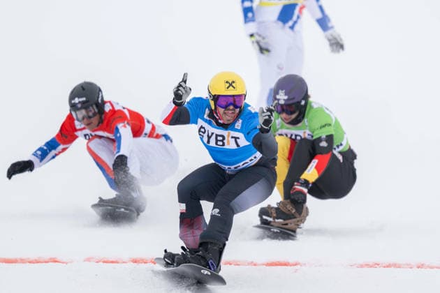 SNOWBOARD - FIS SBX World Cup Montafon SANKT GALLENKIRCH,AUSTRIA,15.MAR.26 - SNOWBOARDING - FIS World Cup, snowboard cross, ladies, men. Image shows Jakob Dusek (AUT).  GEPAxpictures xAvnixRetkoceri