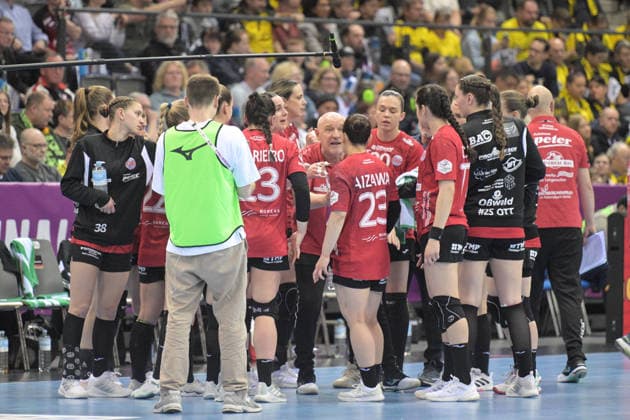 Time Out Thueringer HC Thueringer HC vs HSG Blomberg Lippe, Handball, Women, DHB Cup Haushahn Final 4, Final, Season 2025 2026, 15 03 2026 Thueringer HC vs HSG Blomberg Lippe, Handball, Women, DHB Cup Haushahn Final 4, Final, Season 2025 2026, 15 03 2026 Stuttgart Copyright: xEibner-Pressefoto TobiasxBaurx EP_TBR