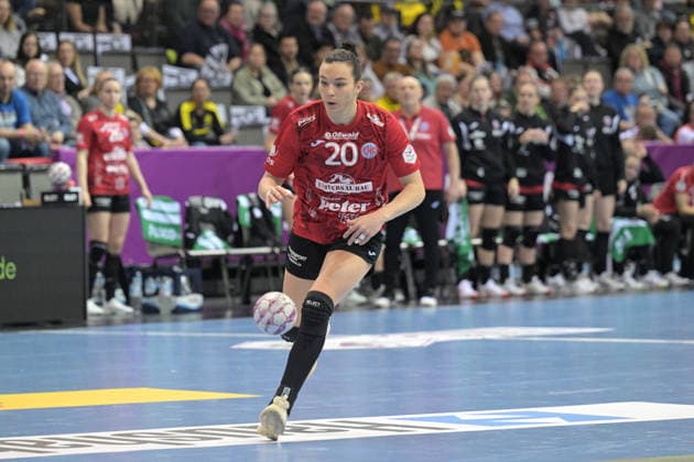 Jana Scheib Thueringer HC, 20 am with ball Thueringer HC vs HSG Blomberg Lippe, Handball, Women, DHB Pokal Haushahn Final 4, Final, Season 2025 2026, 15 03 2026 Thueringer HC vs HSG Blomberg Lippe, Handball, Women, DHB Pokal Haushahn Final 4, Final, Season 2025 2026, 15 03 2026 Stuttgart Copyright: xEibner-Pressefoto TobiasxBaurx EP_TBR