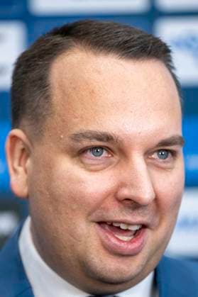 EasyCredit Basketball Bundesliga 2025 2026 Syntainics MBC vs Alba Berlin Weissenfels, Germany March 15, 2026 In the picture Managing Partner Martin Geissler Weissenfels Weissenfels Stadthalle Weissenfels Saxony Anhalt Germany