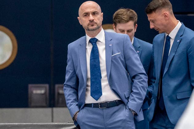 EasyCredit Basketball Bundesliga 2025 2026 Syntainics MBC vs Alba Berlin Weissenfels, Germany 15 March 2026 In the picture Coach Milenko Bogicevic Weissenfels Weissenfels Stadthalle Weissenfels Saxony Anhalt Germany