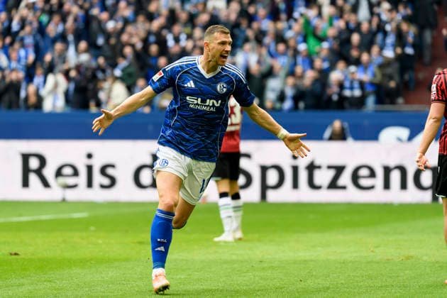 Edin Dzeko FC Schalke celebrates after scoring his team s first goal during the 2 Bundesliga match between FC Schalke 04 and Hannover 96 at Veltins Arena on 15 March 2026 in Gelsenkirchen, Germany, Germany Photo by Max Maiwald DeFodi Images Edin Dzeko FC Schalke celebrates after scoring his team s first goal during the 2 Bundesliga match between FC Schalke 04 and Hannover 96 at Veltins Arena on March 15, 2026 in Gelsenkirchen, Germany Photo by Max Maiwald DeFodi Images Photo by Max Maiwald DeFodi Images