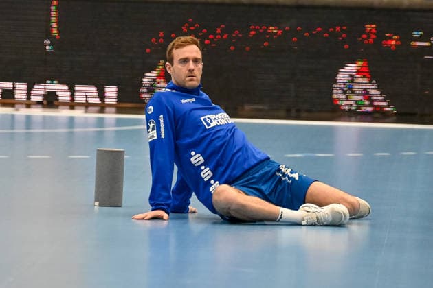 Bobby Schagen TBV Lemgo Lippe, 14 at Warm Up TBV Lemgo Lippe vs Frisch Auf Goeppingen, Handball, 1 Bundesliga, 25 Matchday, Season 2025 2026, 15 03 2026, TBV Lemgo Lippe vs Frisch Auf Goeppingen, Handball, 1 Bundesliga, 25 Matchday, Season 2025 2026, 15 03 2026 Lemgo Copyright: xEibner-Pressefoto RobertxGertzenx EP_RGN