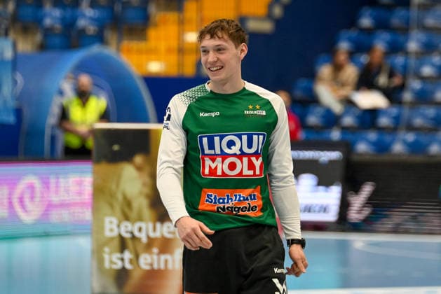 Julian Buchele Frisch Auf Goeppingen, 01 TBV Lemgo Lippe vs Frisch Auf Goeppingen, Handball, 1 Bundesliga, 25 Matchday, Season 2025 2026, 15 03 2026, TBV Lemgo Lippe vs Frisch Auf Goeppingen, Handball, 1 Bundesliga, 25 Matchday, Season 2025 2026, 15 03 2026 Lemgo Copyright: xEibner-Pressefoto RobertxGertzenx EP_RGN