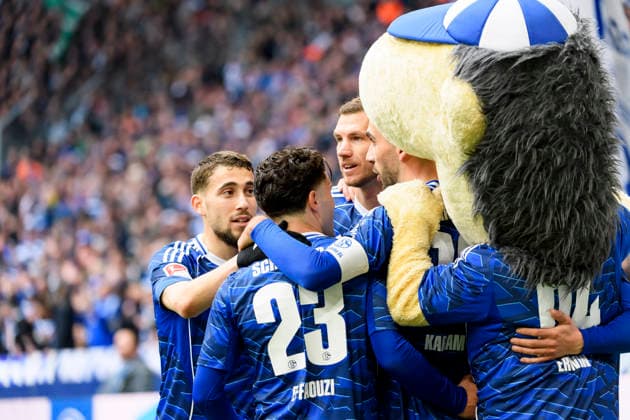 Edin Dzeko FC Schalke celebrates after scoring his team s first goal during the 2 Bundesliga match between FC Schalke 04 and Hannover 96 at Veltins Arena on 15 March 2026 in Gelsenkirchen, Germany, Germany Photo by Max Maiwald DeFodi Images Edin Dzeko FC Schalke celebrates after scoring his team s first goal during the 2 Bundesliga match between FC Schalke 04 and Hannover 96 at Veltins Arena on March 15, 2026 in Gelsenkirchen, Germany Photo by Max Maiwald DeFodi Images Photo by Max Maiwald DeFodi Images