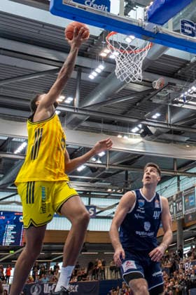 EasyCredit Basketball Bundesliga 2025 2026 Syntainics MBC vs Alba Berlin Weissenfels, Germany 15 March 2026 In the picture Weissenfels Stadthalle Weissenfels Saxony Anhalt Germany