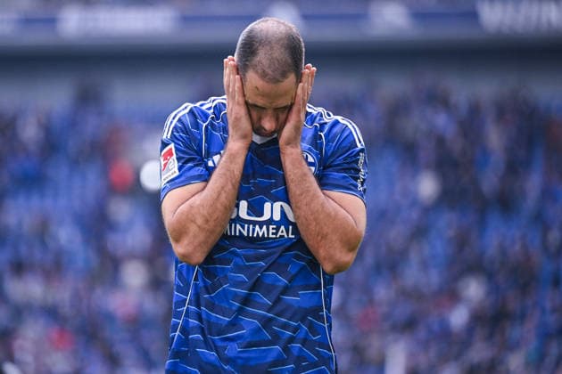 15 03 2026, Football, 2 Bundesliga, Season 2025 2026, Matchday 26, FC Schalke 04 Hannover 96, Nikola Katic FC Schalke 04 xRHR PHOTO YYx Copyright: KROEGER RHR-FOTOx RHR-FOTO YY