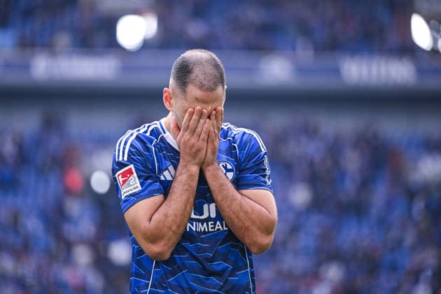 15 03 2026, Football, 2 Bundesliga, Season 2025 2026, Matchday 26, FC Schalke 04 Hannover 96, Nikola Katic FC Schalke 04 xRHR PHOTO YYx Copyright: KROEGER RHR-FOTOx RHR-FOTO YY
