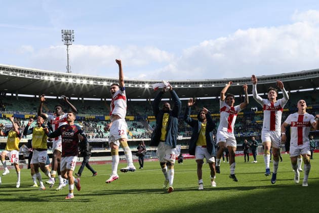 Ar Verona 15 03 2026 - campionato di calcio serie A Hellas Verona-Genoa foto Andrea Rigano Image nella foto: esultanza a fine gara Genoa 