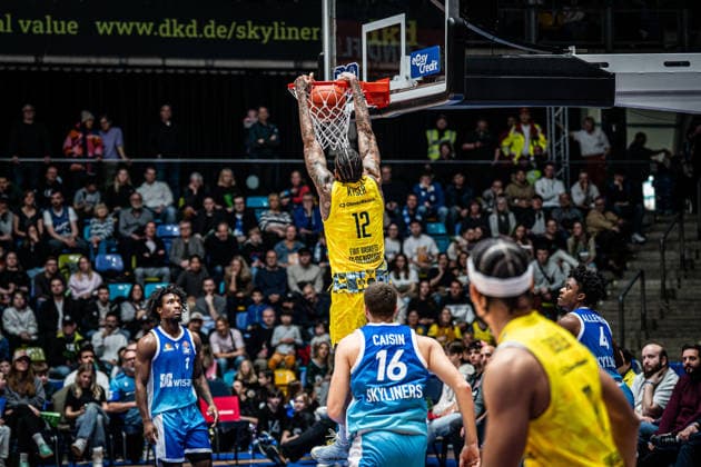 15 03 2026, xhfmx, Basketball easyCredit BBL Bundesliga, Frankfurt Skyliners EWE Baskets Oldenburg Michale Kyser EWE Baskets Oldenburg DFL DFB REGULATIONS PROHIBIT ANY USE OF PHOTOGRAPHS as IMAGE SEQUENCES and or QUASI VIDEO Frankfurt am Main