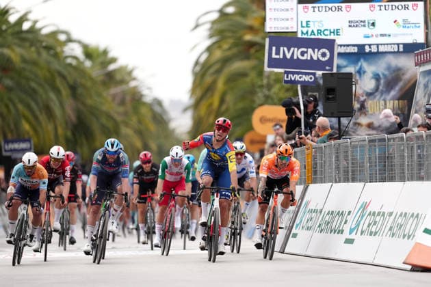 Milan Jonathan Of Lidl-Trek stage winner during the 142-kilometer Stage 7 of the Tirreno-Adriatico cycling race from Civitanova Marche to San Benedetto del Tronto - Italy - Sunday, March 15, 2026. - cycling.  Copyright: xMassimoxPaolone LaPressex