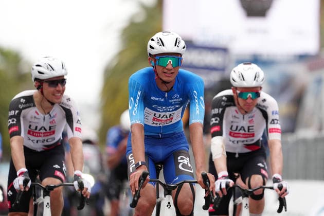 Del Toro Romero Isaac Of Uae Team Emirates Xrg first-place winner during the 142-kilometer Stage 7 of the Tirreno-Adriatico cycling race from Civitanova Marche to San Benedetto del Tronto - Italy - Sunday, March 15, 2026. - cycling.  Copyright: xMassimoxPaolone LaPressex