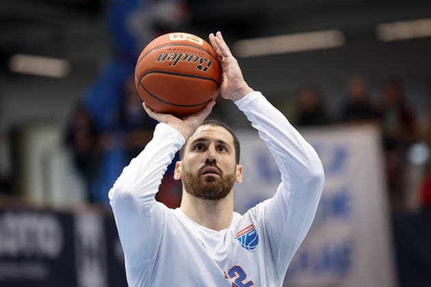 Nemanja Djurisic MBC, 42 , Syntainics MBC vs ALBA BERLIN, Basketball, 1 Bundesliga, Men, 24 Matchday, Season 2025 26, 15 03 2026 Weißenfels Stadthalle Sachsen Anhalt Germany