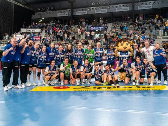 HSG Blomberg Lippe is looking forward to 3rd place, Thueringer HC vs HSG Blomberg Lippe, handball, DHB Pokal Haushahn Final 4, match for 3rd place, 2025 2026 season, 15 03 2026 Thueringer HC vs HSG Blomberg Lippe, handball, DHB Pokal Haushahn Final 4, match for 3rd place, 2025 2026 season, 15 03 2026 Stuttgart Copyright: xMichaelxSchmidt Eibner-Pressefotx EP_MST