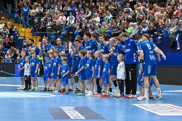 TBV Lemgo Lippe, Team TBV Lemgo Lippe vs Frisch Auf Goeppingen, Handball, 1 Bundesliga, 25 Matchday, Season 2025 2026, 15 03 2026, TBV Lemgo Lippe vs Frisch Auf Goeppingen, Handball, 1 Bundesliga, 25 Matchday, Season 2025 2026, 15 03 2026 Lemgo Copyright: xEibner-Pressefoto RobertxGertzenx EP_RGN
