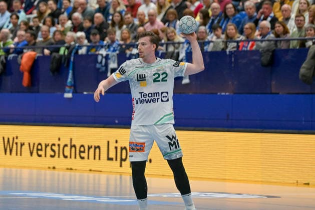 Erik Persson Frisch Auf Goeppingen, 22 TBV Lemgo Lippe vs Frisch Auf Goeppingen, Handball, 1 Bundesliga, 25 Matchday, Season 2025 2026, 15 03 2026, TBV Lemgo Lippe vs Frisch Auf Goeppingen, Handball, 1 Bundesliga, 25 Matchday, Season 2025 2026, 15 03 2026 Lemgo Copyright: xEibner-Pressefoto RobertxGertzenx EP_RGN