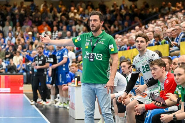 Benjamin Matschke Frisch Auf Goeppingen, Coach gestures TBV Lemgo Lippe vs Frisch Auf Goeppingen, Handball, 1 Bundesliga, 25 Matchday, Season 2025 2026, 15 03 2026, TBV Lemgo Lippe vs Frisch Auf Goeppingen, Handball, 1 Bundesliga, 25 Matchday, Season 2025 2026, 15 03 2026 Lemgo Copyright: xEibner-Pressefoto RobertxGertzenx EP_RGN