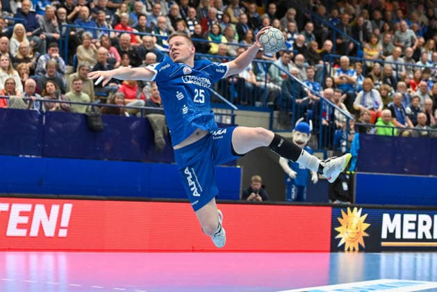 Nils Versteijnen TBV Lemgo Lippe, 25 throws TBV Lemgo Lippe vs Frisch Auf Goeppingen, Handball, 1 Bundesliga, 25 Matchday, Season 2025 2026, 15 03 2026, TBV Lemgo Lippe vs Frisch Auf Goeppingen, Handball, 1 Bundesliga, 25 Matchday, Season 2025 2026, 15 03 2026 Lemgo Copyright: xEibner-Pressefoto RobertxGertzenx EP_RGN