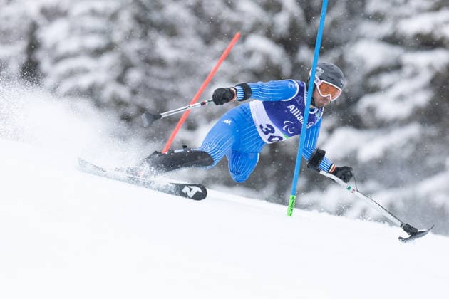 Para Alpine Skiing - Milano Cortina 2026 Winter Paralympic Games: Day 9 Davide Bendotti of Italy competes in the Men s Slalom during the Para Alpine Skiing event on day 9 of the Milano Cortina 2026 Winter Paralympic Games at Tofane Alpine Skiing Centre on March 15, 2026, in Cortina d Ampezzo, Belluno, Italy. Cortina d Ampezzo Italy  Copyright: xMauroxUjettox originalFilename:ujetto-paraalpi260315_np2kH.jpg