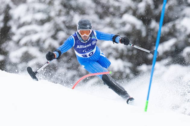 Para Alpine Skiing - Milano Cortina 2026 Winter Paralympic Games: Day 9 Davide Bendotti of Italy competes in the Men s Slalom during the Para Alpine Skiing event on day 9 of the Milano Cortina 2026 Winter Paralympic Games at Tofane Alpine Skiing Centre on March 15, 2026, in Cortina d Ampezzo, Belluno, Italy. Cortina d Ampezzo Italy  Copyright: xMauroxUjettox originalFilename:ujetto-paraalpi260315_npmNw.jpg