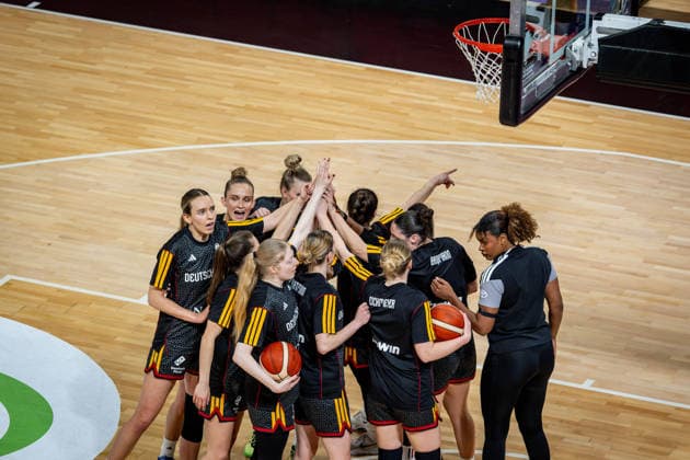 Basketball Villeurbanne 14 03 2026 Wommen™s Basketball World Cup 2026 Qualifying Tournament Colombia COL Germany GER team Germany