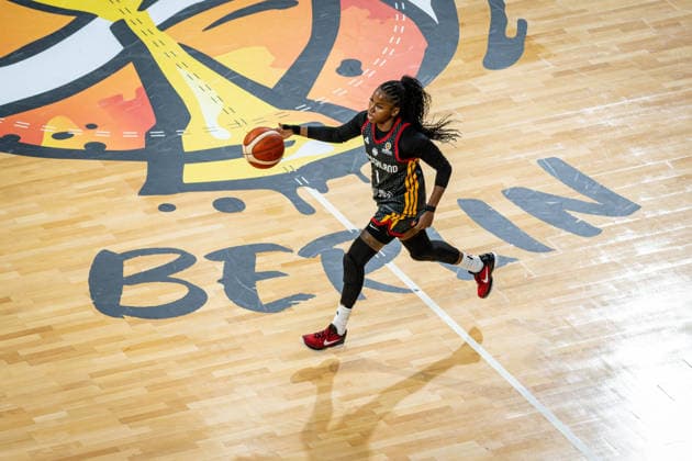 Basketball Villeurbanne 14 03 2026 Wommen™s Basketball World Cup 2026 Qualifying Tournament Colombia COL Germany GER Alexis Peterson Germany, No 01