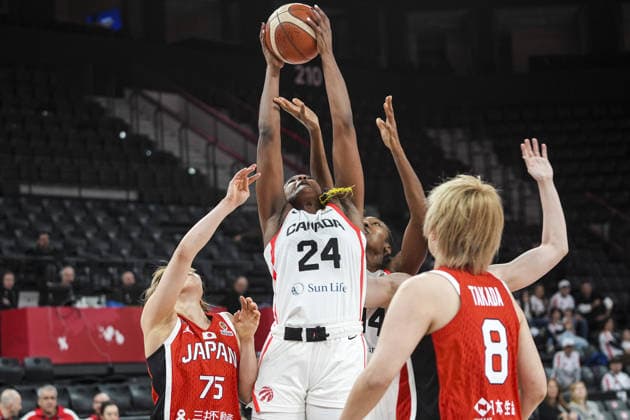 Canada v Japan - 2026 FIBA Women s Basketball World Cup qualification ISTANBUL, TURKIYE - MARCH 15: Aaliyah Edwards (24) of Canada in action against Nanako Todo (75) of Japan during 2026 FIBA Women s Basketball World Cup qualification Group C match between Canada and Japan at Basketball Development Center in Istanbul, Turkiye on March 15, 2026. Beyza Comert Anadolu Istanbul Turkey. Editorial use only. Please get in touch for any other usage.  Copyright: x2026xAnadoluxBeyzaxComertx