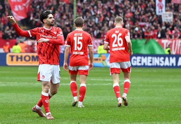 Football 2 Bundesliga Season 2025 26 1 FC Kaiserslautern 15 03 2026 Fritz Walter Stadion 1 FC Kaiserslautern fck Karlsruher SC ksc 3 0 Semih SAHIN 1 FC Kaiserslautern after his goal for 1 0 1 FC Kaiserslautern