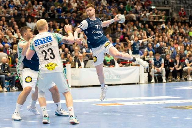 Bergischer HC vs SC Magdeburg, 15 03 2026 DUESSELDORF, GERMANY MARCH 15 Johannes Wasielewski 77, Bergischer HC during the HBL Bundesliga match between Bergischer HC vs SC Magdeburg at Mitsubishi Electric HALLE on Matchday 25 March 15, 2026 in Duesseldorf, Germany Copyright: xBEAUTIFULxSPORTS KennyxBeelex