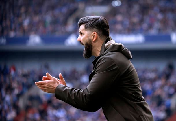 MUSLINIC Miron Trainer Team FC Schalke 04 2 Soccer Bundesliga Season 2025 2026 Match FC Schalke 04 Hannover 2 on 15 03 2026 in Gelsenkirchen DFL REGULATIONS PROHIBIT ANY USE OF PHOTOGRAPHS as IMAGE SEQUENCES and or QUASI VIDEO Copyright: xLacixPerenyix