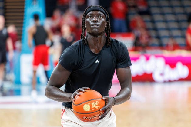 Wenyen Gabriel FC Bayern Muenchen Basketball, 32 , single picture, single photo, portrait, portrait, warm up, before the start of the match, BMA365 Bamberg Baskets vs FC Bayern Muenchen Basketball, Basketball, easyCredit BBL, 24 Matchday, 15 03 2026 BMA365 Bamberg Baskets vs FC Bayern Muenchen Basketball, Basketball, easyCredit BBL, 24 Matchday, 15 03 2026 Bamberg Copyright: xEibner-Pressefoto G.xSantemizx EP_EER