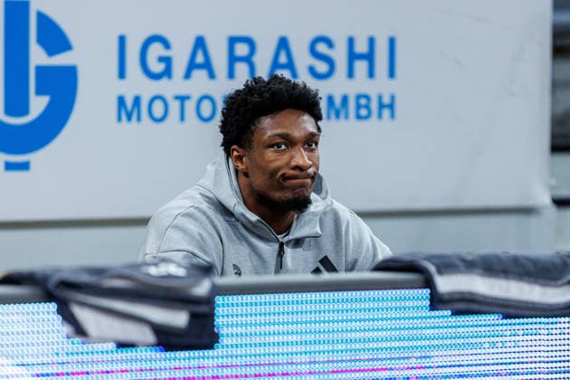 David McCormack FC Bayern Muenchen Basketball, 33 , single picture, single photo, portrait, portrait, injury, BMA365 Bamberg Baskets vs FC Bayern Muenchen Basketball, Basketball, easyCredit BBL, 24 Matchday, 15 03 2026 BMA365 Bamberg Baskets vs FC Bayern Muenchen Basketball, Basketball, easyCredit BBL, 24 Matchday, 15 03 2026 Bamberg Copyright: xEibner-Pressefoto G.xSantemizx EP_EER