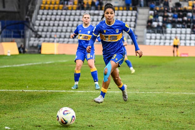 Soccer I Women I Season 2025 2026 I Bundesliga I 20 Matchday I FC Carl Zeiss Jena Hamburger SV I 15 03 2026 Josephine Bonsu 23, FC Carl Zeiss Jena Crop, close-up, portrait, portrait, single photo, single image, body Jena Ernst Abbe Sportfeld, ad hoc Arena Thuringia Germany Copyright: xLobeca InesxHähnelx