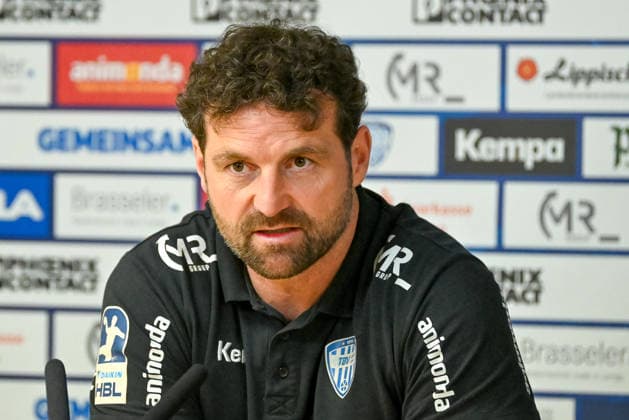 Florian Kehrmann TBV Lemgo Lippe, Coach TBV Lemgo Lippe vs Frisch Auf Goeppingen, Handball, 1 Bundesliga, 25 Matchday, Season 2025 2026, 15 03 2026, TBV Lemgo Lippe vs Frisch Auf Goeppingen, Handball, 1 Bundesliga, 25 Matchday, Season 2025 2026, 15 03 2026 Lemgo Copyright: xEibner-Pressefoto RobertxGertzenx EP_RGN