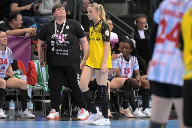 Maraike Kusian BVB Borussia Dortmund Handball, 08 still in the Borussia Dortmund jersey until the summer before switching to the pink jersey of TusSies Metzingen HSG Bensheim Auerbach vs BVB Borussia Dortmund Handball, Handball, Women, DHB Cup Haushahn Final 4, Final, Season 2025 2026, 15 03 2026 HSG Bensheim Auerbach vs BVB Borussia Dortmund Handball, Handball, Women, DHB Cup Haushahn Final 4, Final, Season 2025 2026, 15 03 2026 Stuttgart Copyright: xEibner-Pressefoto TobiasxBaurx EP_TBR
