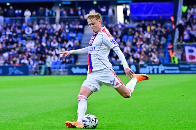 FOOTBALL : Le Havre vs Lyon - Ligue 1 - 15 03 2026 Adam Karabec of Lyon during the Ligue 1 match between Havre AC and Olympique Lyonnais at Stade Oceane on March 15, 2026 in Le Havre, France. ( Photo by Federico Pestellini PsnewZ ) - Le HavreFrance  Copyright: xFedericoxPestellinix