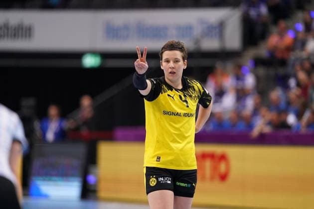 Scene with Alina Grijseels 4 Borussia Dortmund Haushahn Final4 Final HSG Bensheim Auerbach vs Borussia Dortmund Copyright: xspeedshotx