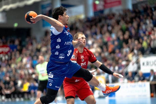 Yonatan Dayan, HBW Balingen Weilstetten, 34 HBW Balingen Weilstetten vs Eulen Ludwigshafen, Handball, 2 Bundesliga, 24 Matchday, Season 2025 2026, 15 03 2026 Eibner Pressefoto Andreas Ulmer HBW Balingen Weilstetten vs Eulen Ludwigshafen, Handball, 2 Bundesliga, 24 Matchday, Season 2025 2026, 15 03 2026 Balingen Copyright: xEibner-Pressefoto AndreasxUlmerx EP_AUR