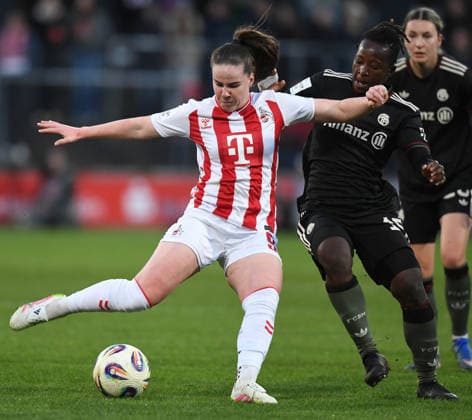 15 03 2026, xophax, Fussball Frauen Bundesliga Google Pixel Frauen Bundesliga 25 26 Bernadette Amani Bayern München , right and Adriana Achcinska , left 1 FC Köln DFL DFB REGULATIONS PROHIBIT ANY USE OF PHOTOGRAPHS as IMAGE SEQUENCES and or QUASI VIDEO Koeln
