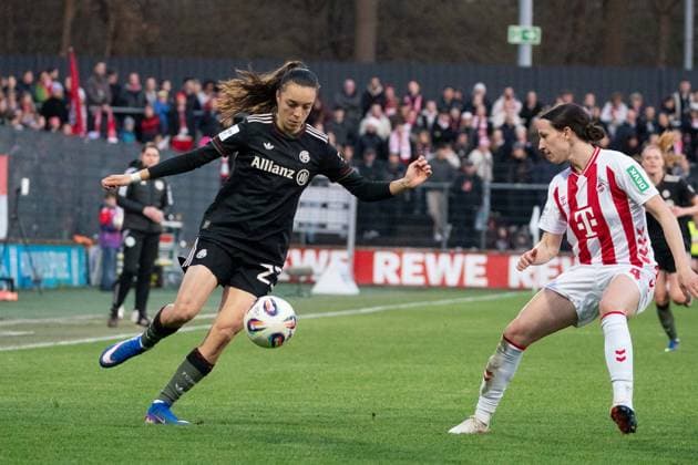 COLOGNE, GERMANY - MARCH 15: Natalia Padilla Bidas (23 FC Bayern München) during the Google Pixel Frauen-Bundesliga between 1. FC Köln and FC Bayern München at Stadion an der Hafenstraße on March 15, 2026 in Cologne, Germany. ?Photo by Qianru Zhang Press Photo) Copyright: xQianruxZhang SPPx Sportspressphoto_SPR110724