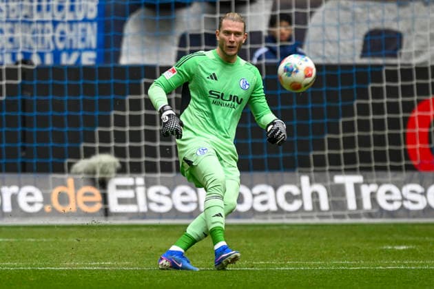 Loris Karius Schalke 1 Action Single Image Crop 15 03 2026 ¢ Football ¢ FC Schalke 04 vs Hannover 96, Veltins Arena, Gelsenkirchen, DFB DFL REGULATIONS PROHIBIT ANY USE OF PHOTOGRAPHS AS IMAGE SEQUENCES AND OR QUASI VIDEO Copyright: xpepphotox xHorstxMauelshagenx pep00321, pep_20260315_hm_309768