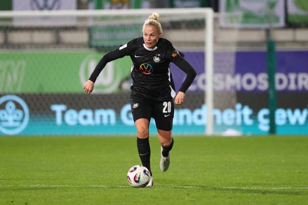 VfL vs Leverkusen, BL Women Wolfsburg, 15 03 2026, Football, Women, Google Pixel Bundesliga, Season 2025 2026, VfL Wolfsburg vs Bayer 04 Leverkusen, Guro Bergsvand VfL Wolfsburg AOK Stadion Niedersachsen Germany