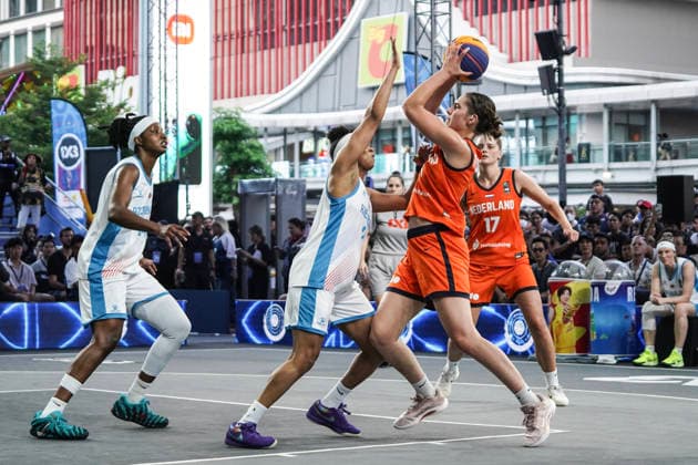 FIBA 3x3 Champions Cup 2026 Azerbaijan s Arica Carter competes against the Netherlands Noortje Driessen during the Women s FIBA Basketball 3x3 Champions Cup 2026 final match between the Netherlands and Azerbaijan in Bangkok, Thailand, on March 15, 2026. Bangkok Bangkok Thailand  Copyright: xAnusakxLaowilasx originalFilename:laowilas-notitle260315_npOq7.jpg