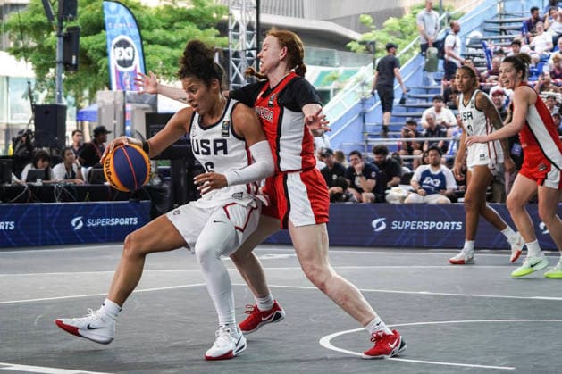 FIBA 3x3 Champions Cup 2026 Veronica Burton of the United States competes against Kacie Bosch of Canada during the Women s FIBA Basketball 3x3 Champions Cup 2026 third place match between the Netherlands and Serbia in Bangkok, Thailand, on March 15, 2026. Bangkok Bangkok Thailand  Copyright: xAnusakxLaowilasx originalFilename:laowilas-notitle260315_npctY.jpg
