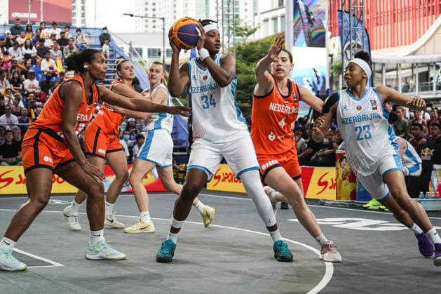 FIBA 3x3 Champions Cup 2026 Azerbaijan s Brianna Fraser competes against the Netherlands Noortje Driessen during the Women s FIBA Basketball 3x3 Champions Cup 2026 final match between the Netherlands and Azerbaijan in Bangkok, Thailand, on March 15, 2026. Bangkok Bangkok Thailand  Copyright: xAnusakxLaowilasx originalFilename:laowilas-notitle260315_npBrL.jpg