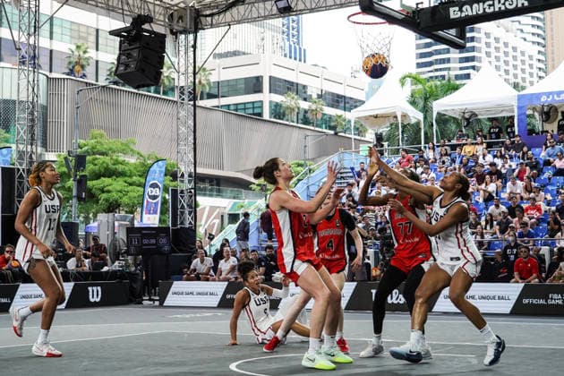 FIBA 3x3 Champions Cup 2026 Canada s players compete against USA s players during the Women s FIBA Basketball 3x3 Champions Cup 2026 third place match between the Netherlands and Serbia in Bangkok, Thailand, on March 15, 2026. Bangkok Bangkok Thailand  Copyright: xAnusakxLaowilasx originalFilename:laowilas-notitle260315_npmXU.jpg